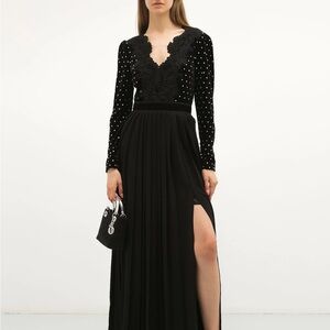 Self Portrait Crystal Velvet Dress